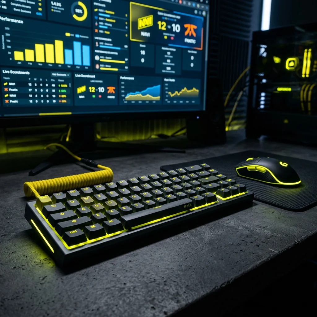Esports Live Match Tracking and Mechanical Keyboard
